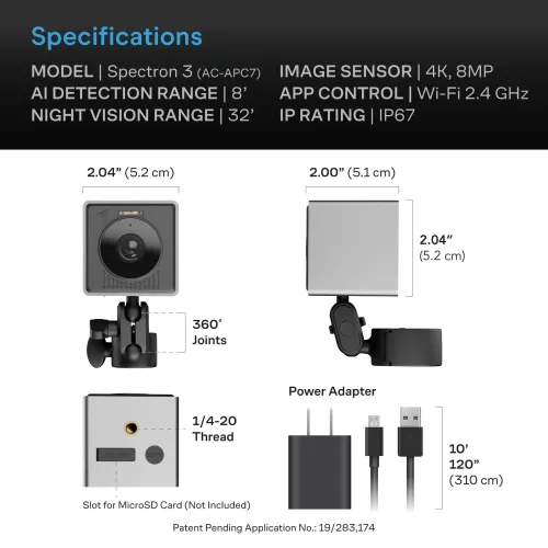 AC Infinity - SPECTRON 3 AI Grow Camera 4K