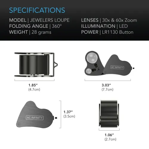 AC Infinity - Dual-Lens Pocket Microscoop