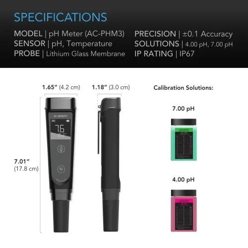 AC Infinity Digital pH Meter Kit