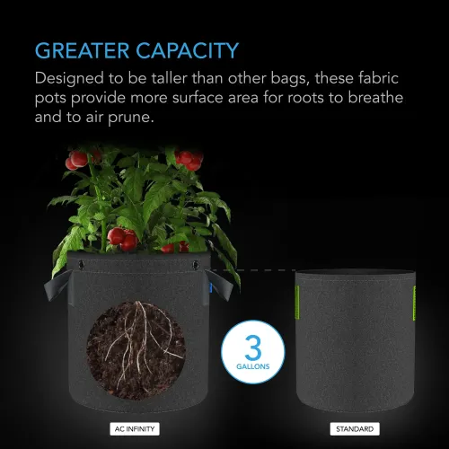 AC Infinity Heavy Duty Fabric Pots (11L)