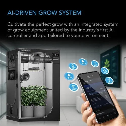 AC Infinity - AI+ Grow Tent System Compact 60 × 60 × 120 cm, 1 Plant