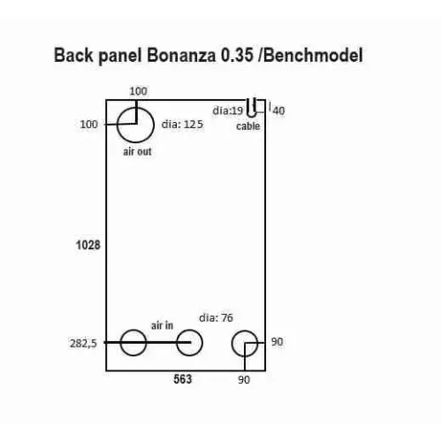 G-Tools - Bonanza 0.35m² Empty Grow Cabinet 176 cm