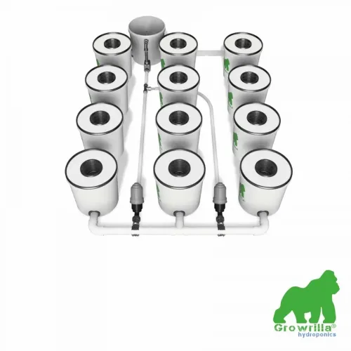 Growrilla Hydroponic systeem PRO RDWC 12 (3 rijen)