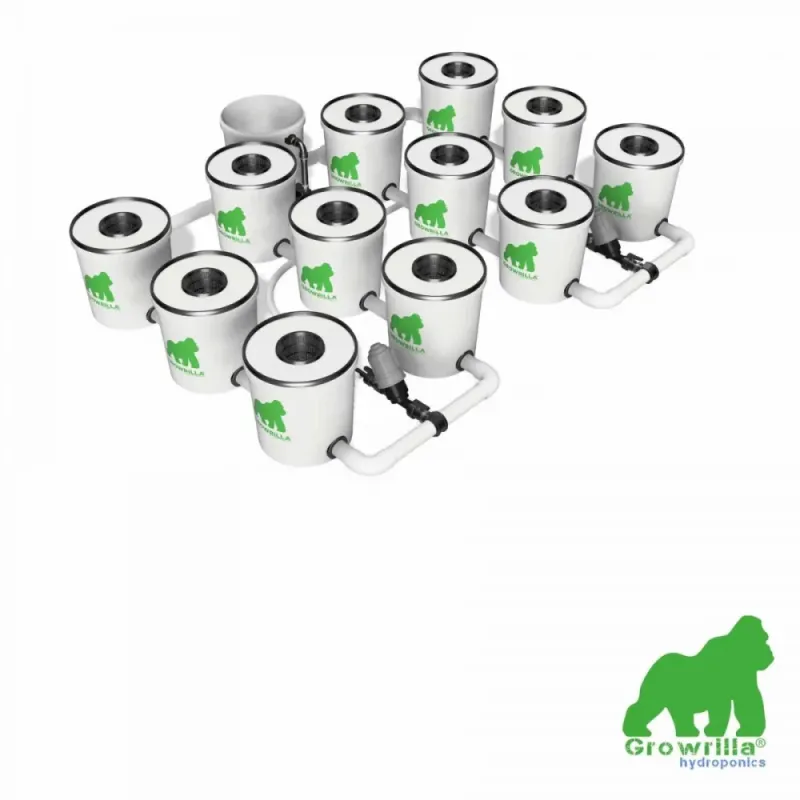 Growrilla Hydroponic systeem PRO RDWC 12 (4 rijen)