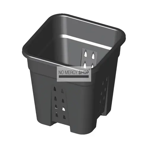Vierkante pot 11 liter met gaatjes 24X24X28cm